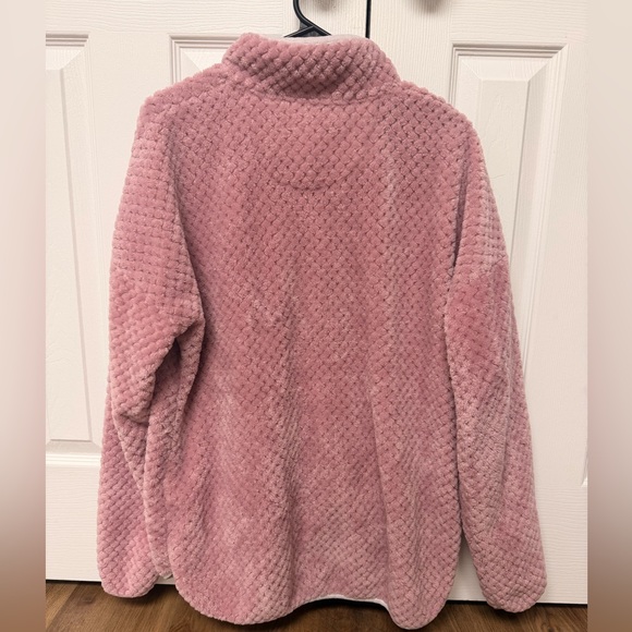 Simply Southern Simply Soft Sherpa Pullover in Pink (Muave) XL - Picture 2 of 7